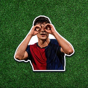 Realistische Fußball Sticker im Cartoon Stil