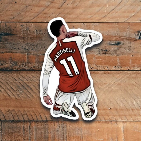 Arsenal Gabriel Martinelli Gunners English Premier Soccer Football Decal Wall Art Patch Sticker