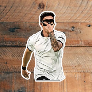 Illustration Realistic Cartoon Mexican Soccer Football Vinyl Stickers