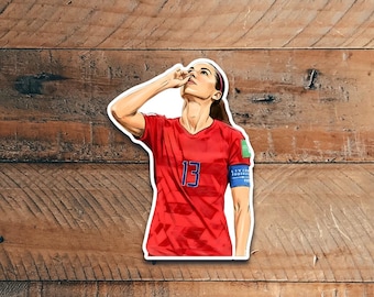 Adesivos de futebol feminino em estilo cartoon realista com ilustrações.
