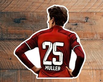 Illustrated Realistic Cartoon Soccer Football Vinyl Stickers