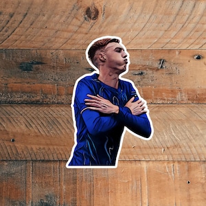 Illustrated Cartoon Realistic Football Soccer English London Blue stickers
