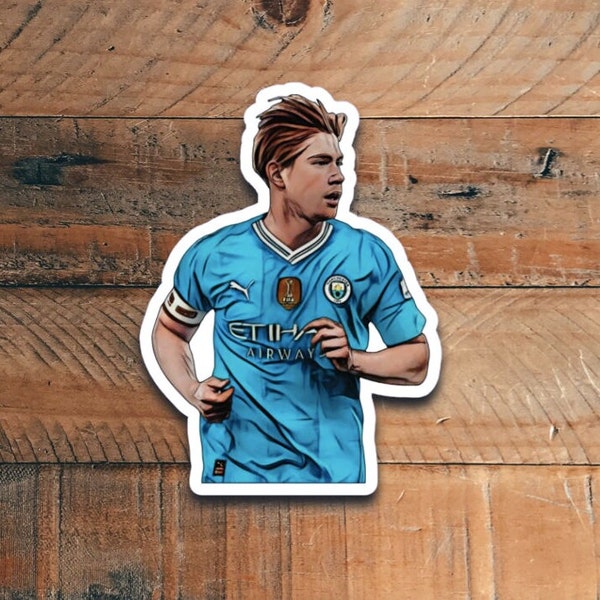Manchester City Belgium Kevin De Bruyne Premier League Soccer Football Decal Patch Poster Stickers