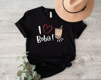 I Love Boba T-Shirt: Fun Unisex Boba Milk Tea Shirt