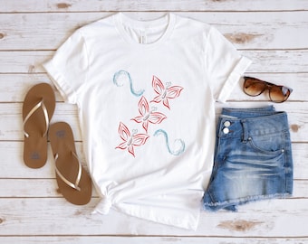 Butterfly Graphic T-shirt: Nature Lover Gift