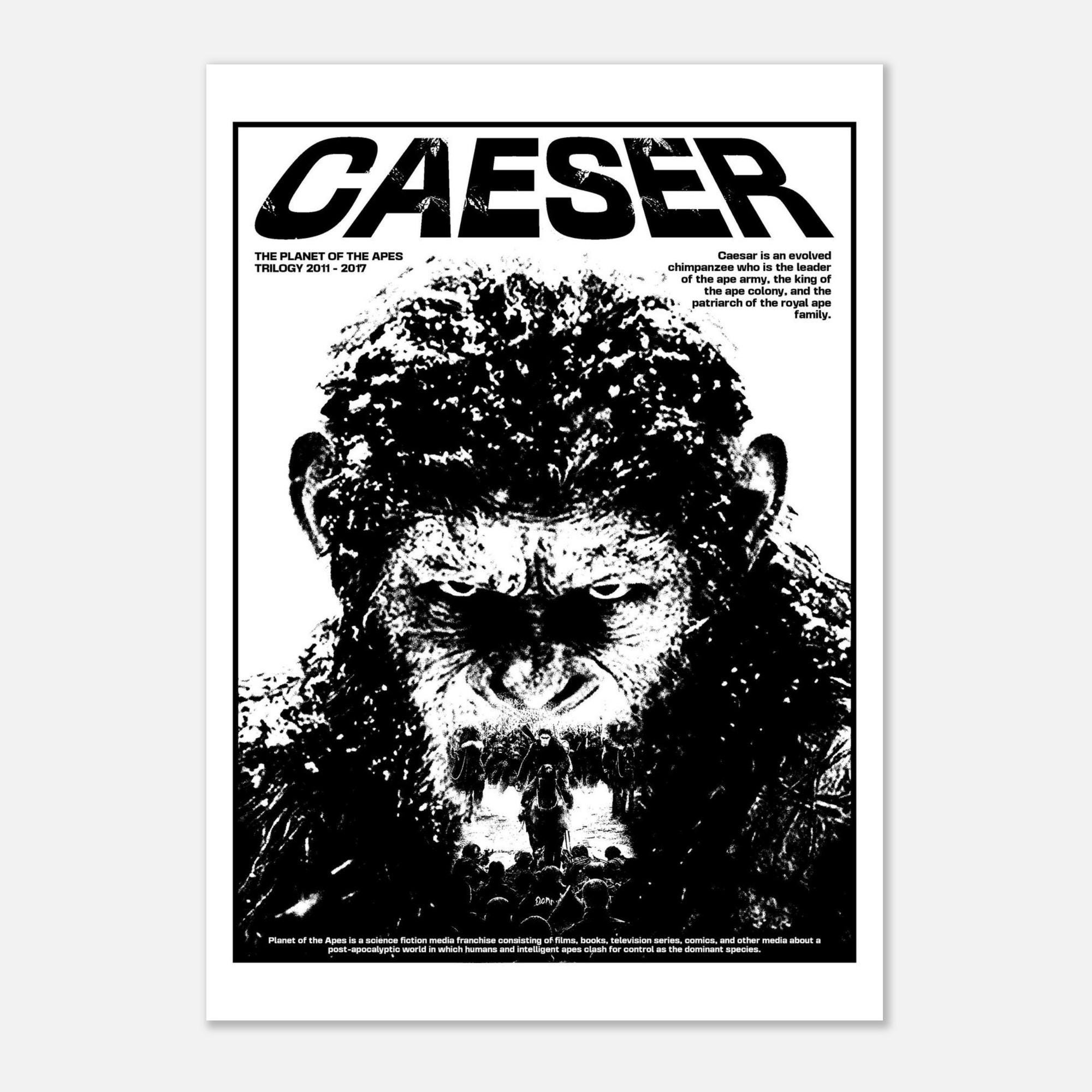 Caeser, Planet of the Apes wall poster print for room