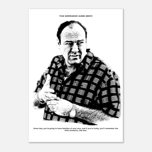 Tony Soprano Art, the Sopranos poster, TV wall print