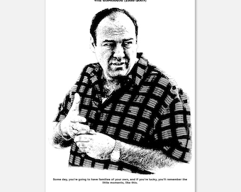 Tony Soprano Art, the Sopranos poster, TV wall print