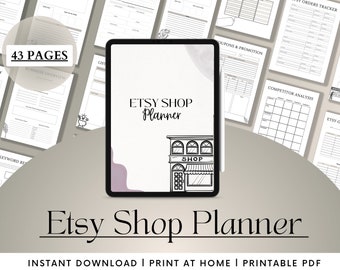 Plantilla de noción Etsy Shop Planner/ Notion Business Planner l Planificador de vendedores de Etsy l Planificadores de pequeñas empresas / comercio electrónico l Plan de productos digitales