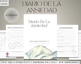 Diario Ansiedad l Diario Terapia l Cuaderno Ansiedad l Diario Salud Mental l Diario Ansiedad l Diario DBT l Diario Mindfulness