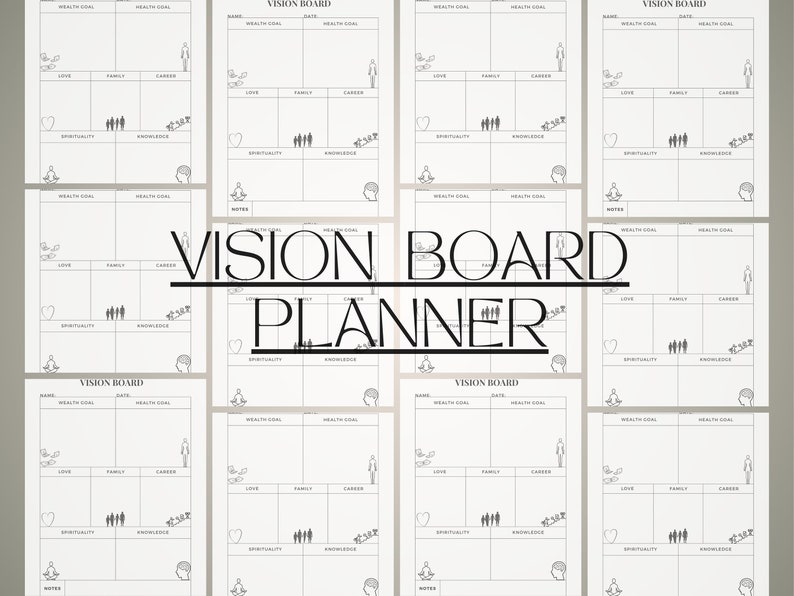 Vision Board Printables 2024 Vision Board Vision Board Template Vision