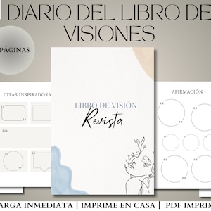 Planificador de tablero de visión l Kit de tablero de visión l tablero de visión imprimible l plantilla de tablero de visión
