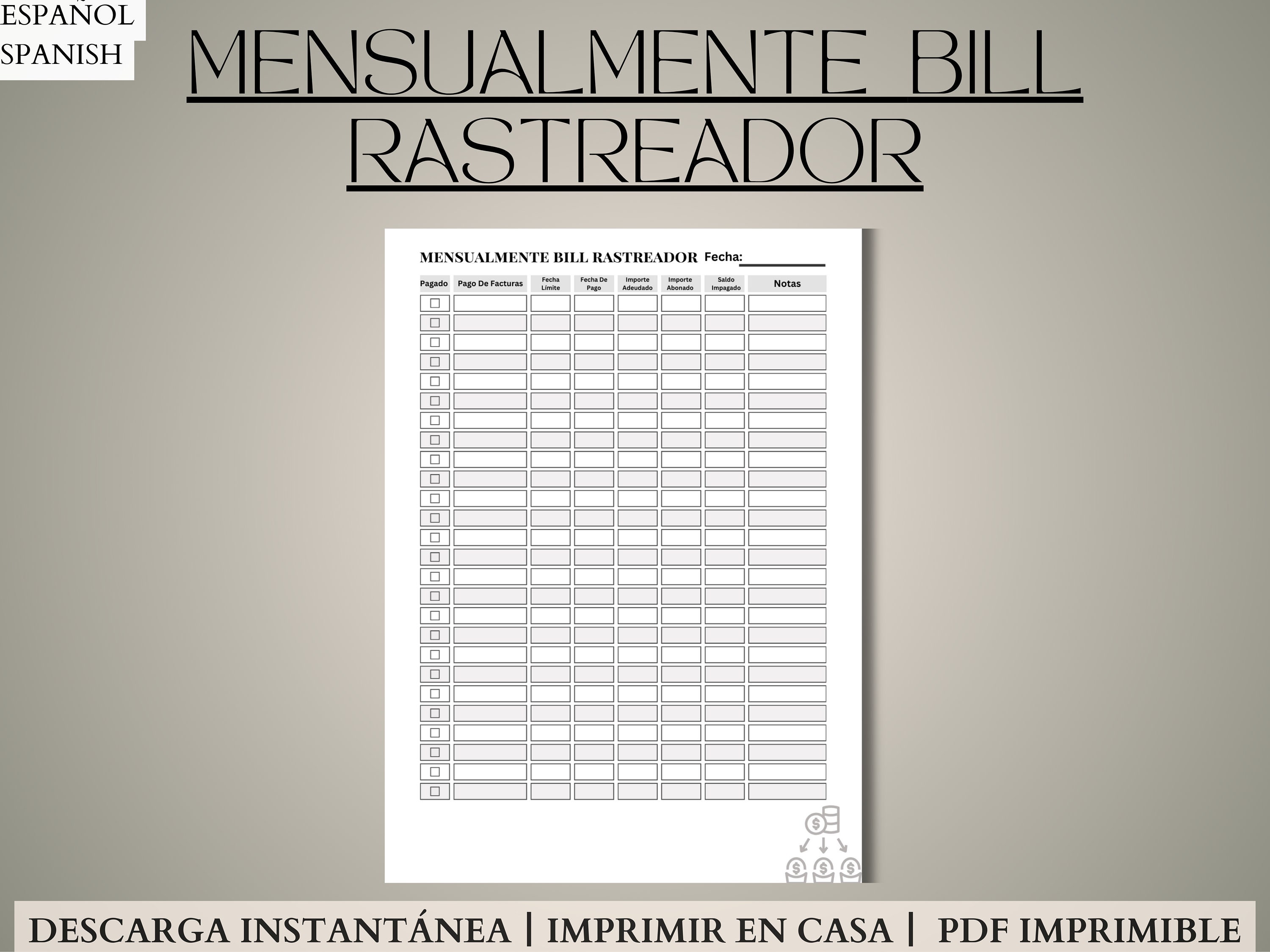 Seguimiento de facturas mensuales para imprimir l Presupuesto por nómina l Seguimiento de presupuesto quincenal l Calendario de facturas