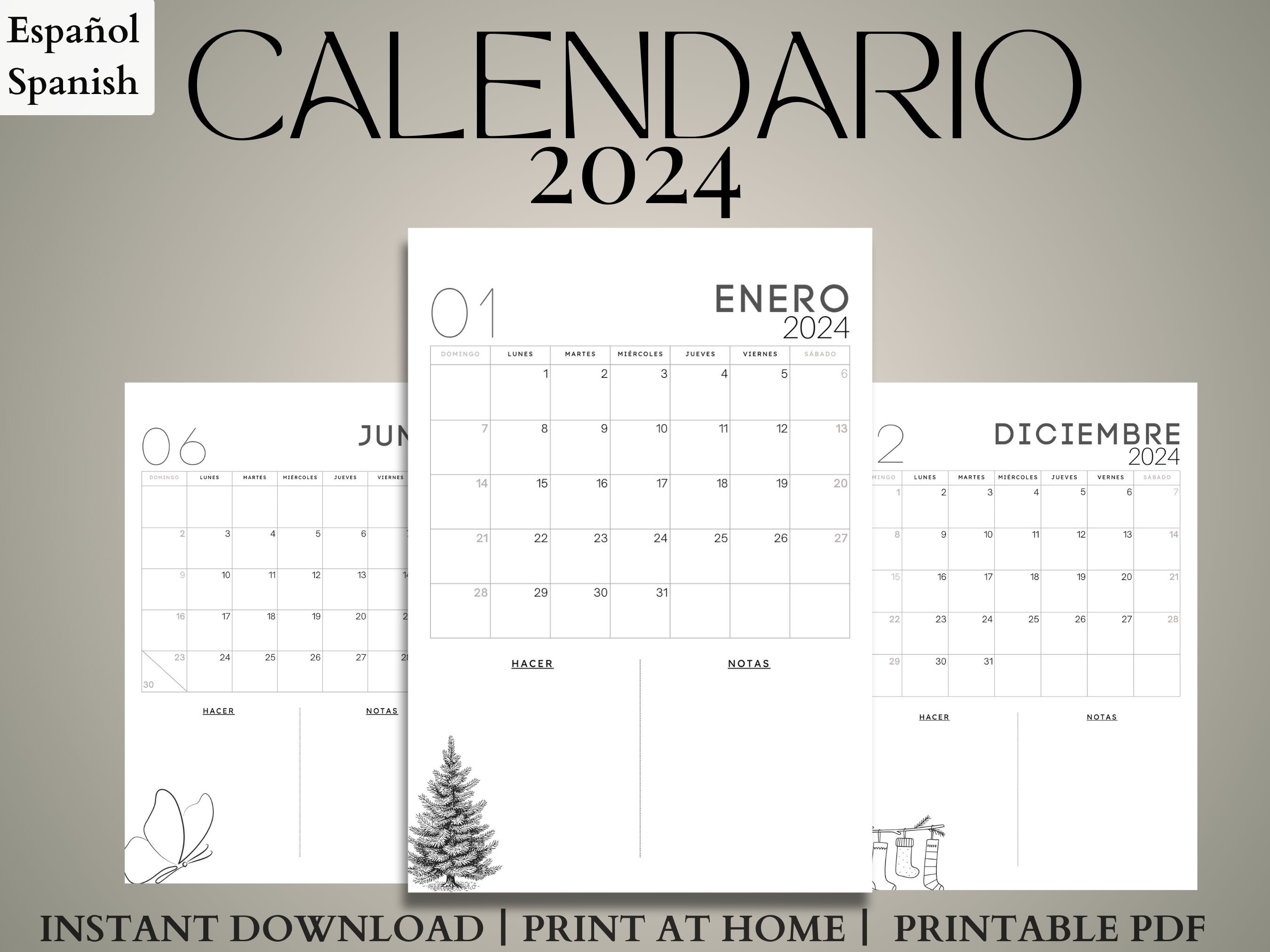 Calendario Imprimir - Etsy, image size:2700x2025