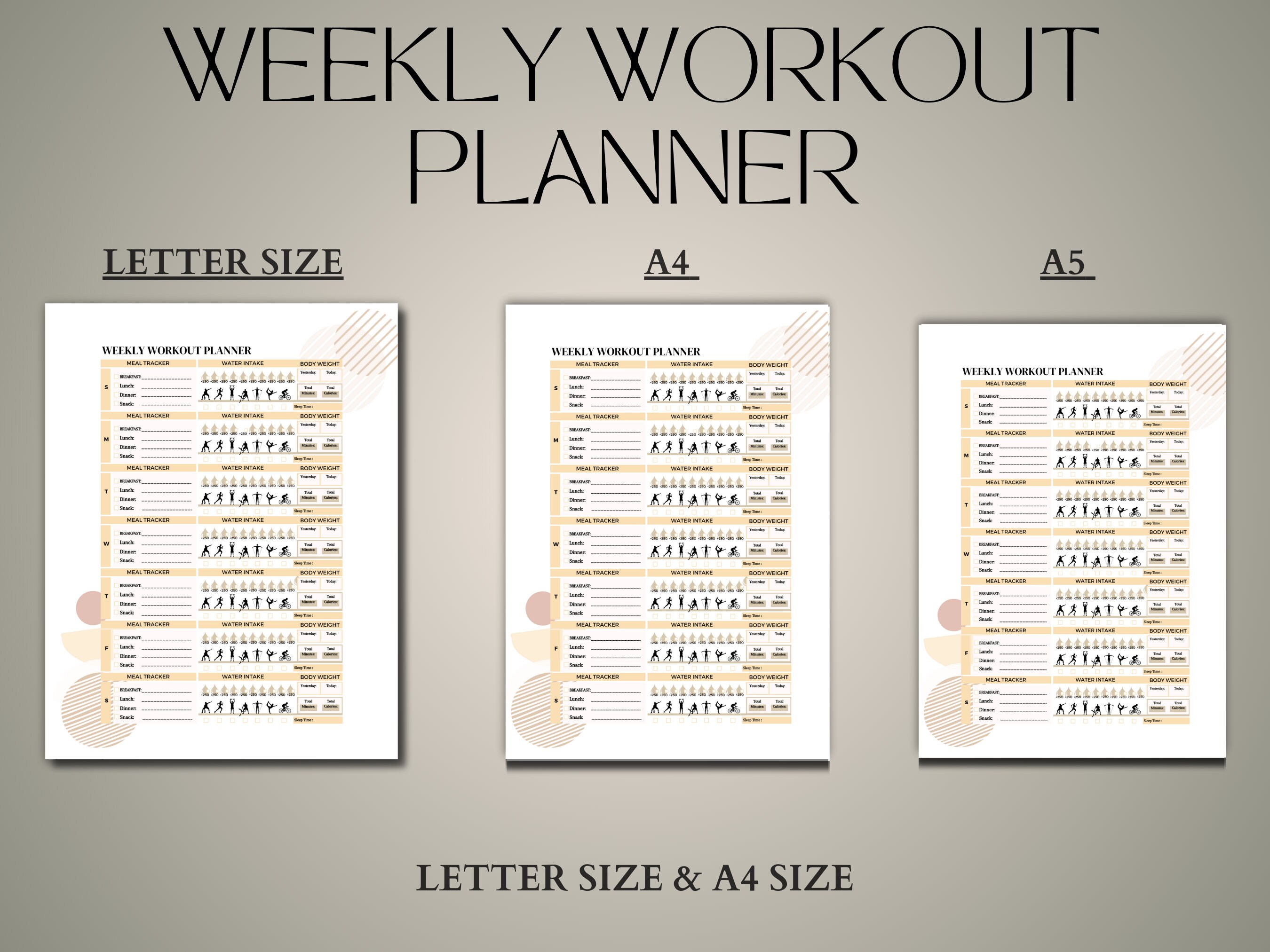 Weekly Workout Planner L Fitness Tracker L Workout Tracker Printable L ...