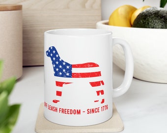 Paws, Stars and Stripes: Patriotic Pup Mug