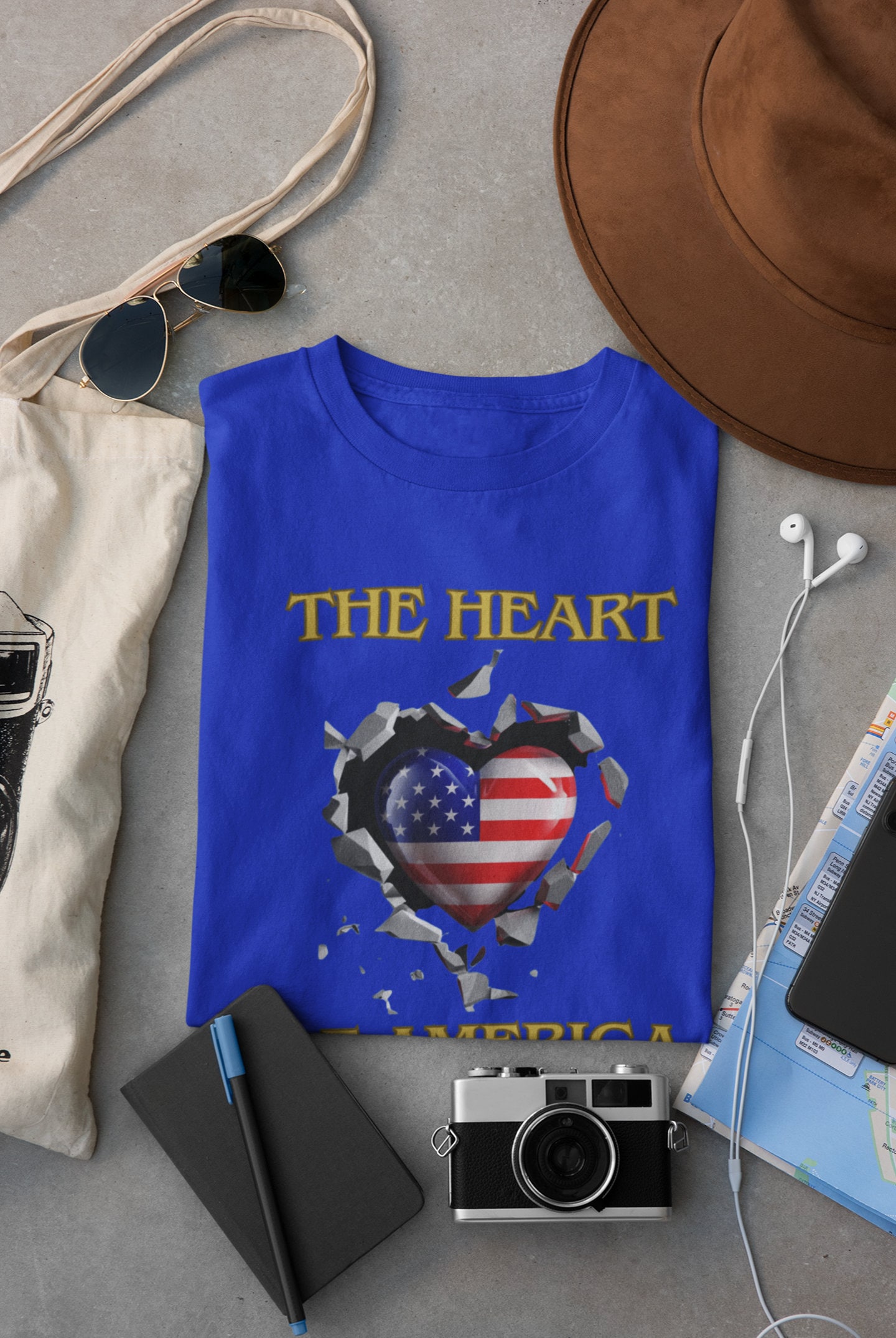 American flag heart shirt sale