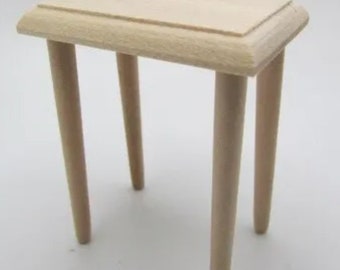 Unfinished Dollhouse End Table