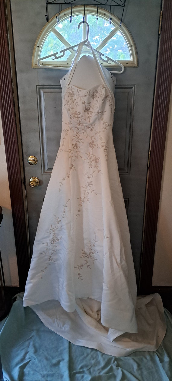 Halter Ivory Wedding Dress Size 12 Make Offer