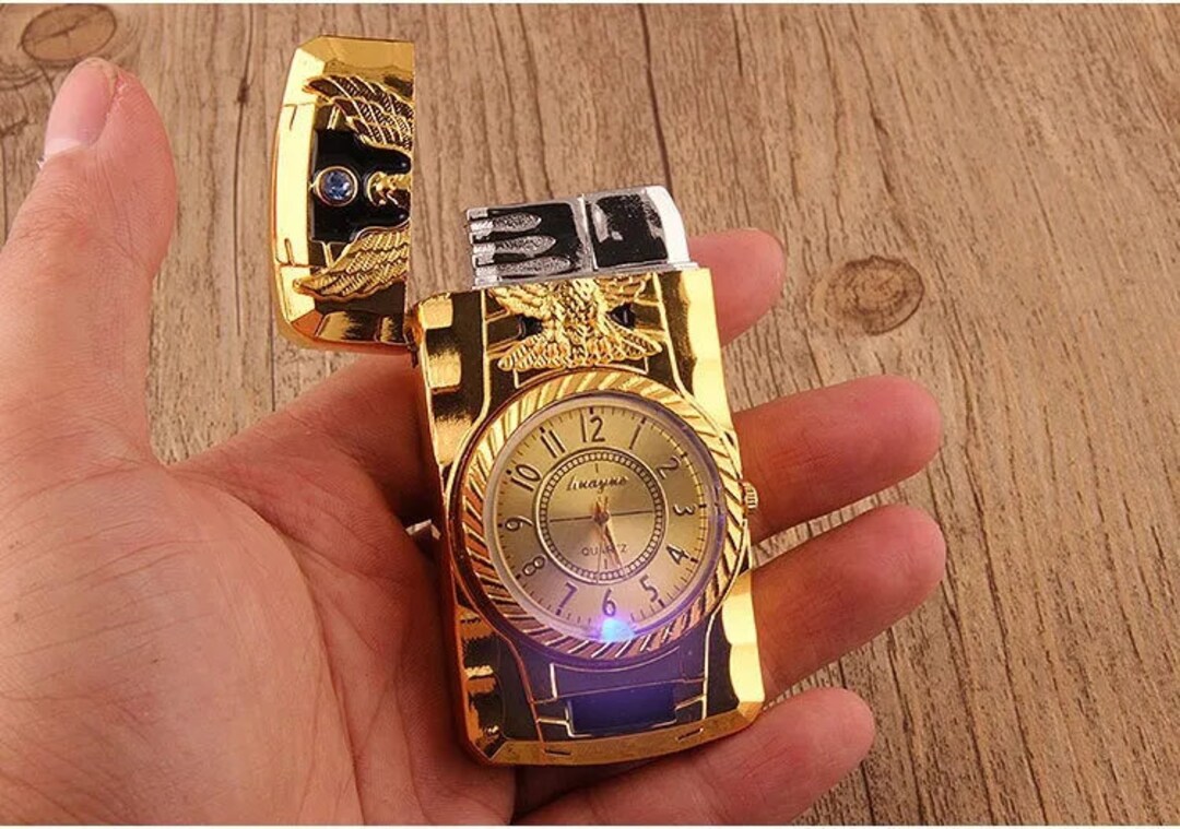 Pocket Watch Lighter Pocket Watch Blue Jet Flame Cool Lighters