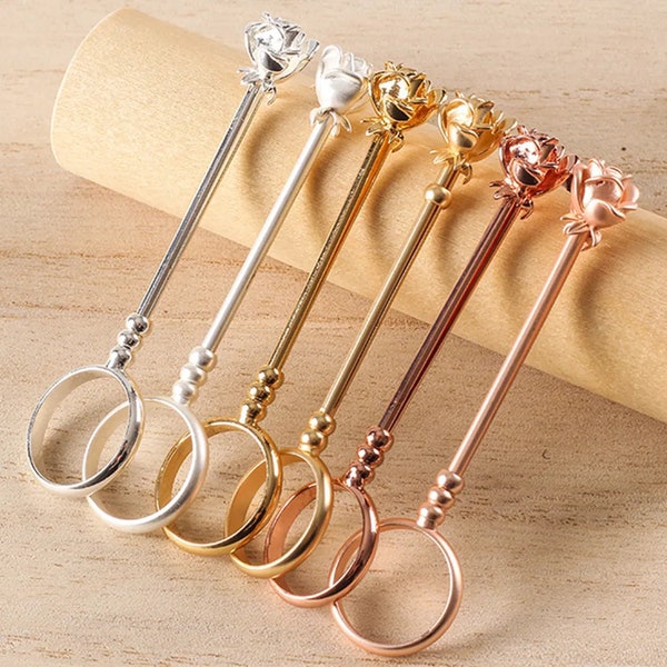 Cute Rose Ring! | Gold | Silver | Metal Cigarette Holder | Finger Clip | Adjustable | Tobacco | Smoke | Cigarettes | Smoke Accessories |