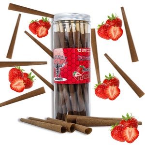 Flavored pre-rolled Blunts! | Cones | 72 PC | 110 MM | Strawberry | Honey | Blueberry | Watermelon | Smoke | Cigars | Cones |