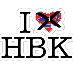 I heart HBK sticker (dX)