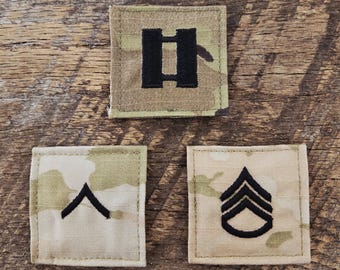 Army Rank Insignia Patches