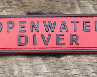 Scuba Diver Title PVC Patches