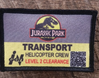 Jurassic Park I.D. Badge Sublimation Patches