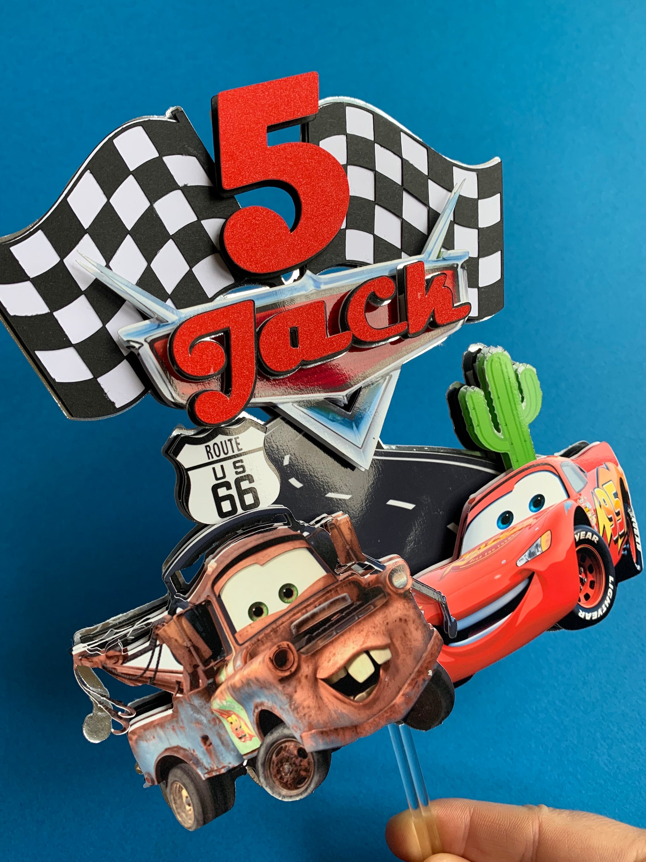 cars-lightning-mcqueen-cake-topper-etsy-uk