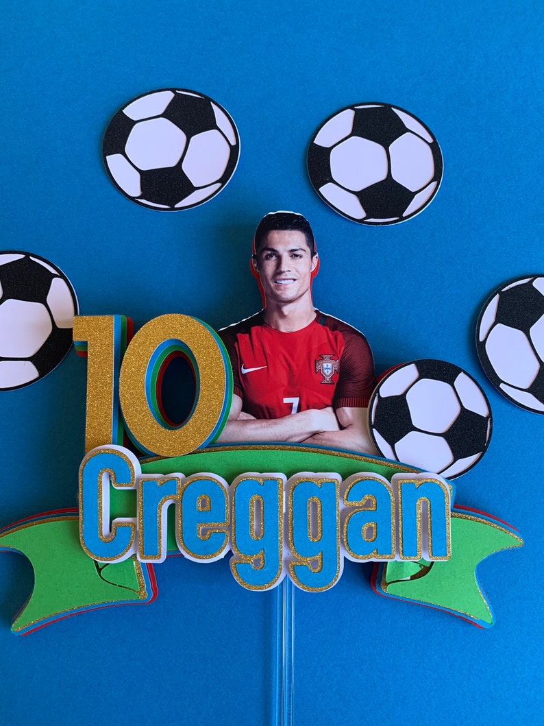 Football / Ronaldo Theme Cake Topper - Etsy UK