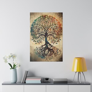 Canvas wrap tree art, Canvas wall art, Tree wall art, Decorative tree art, Hanging wall art, Nature inspired, Colorful Art, Tree of Life 17