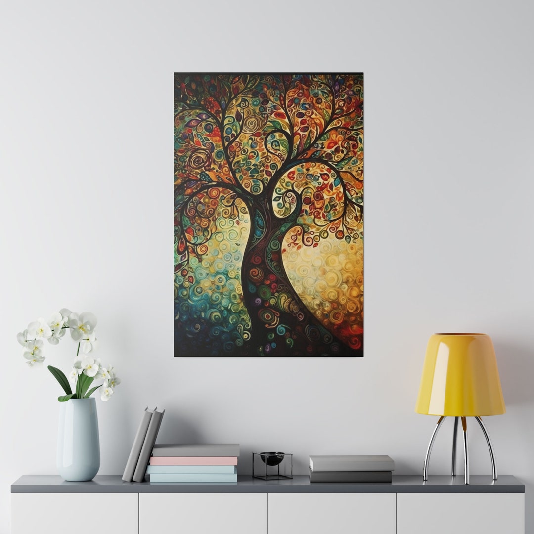 Canvas Wrap Tree Art, Canvas Wall Art, Tree Wall Art, Decorative Tree ...