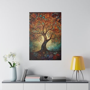 Canvas wrap tree art, Canvas wall art, Tree wall art, Decorative tree art, Hanging wall art, Nature inspired, Colorful Art, Tree of Life 7