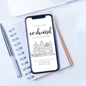 e-card Nous avons déménagé, Carte de déménagement, Changement d'adresse, Avis de déménagement pour téléphone portable