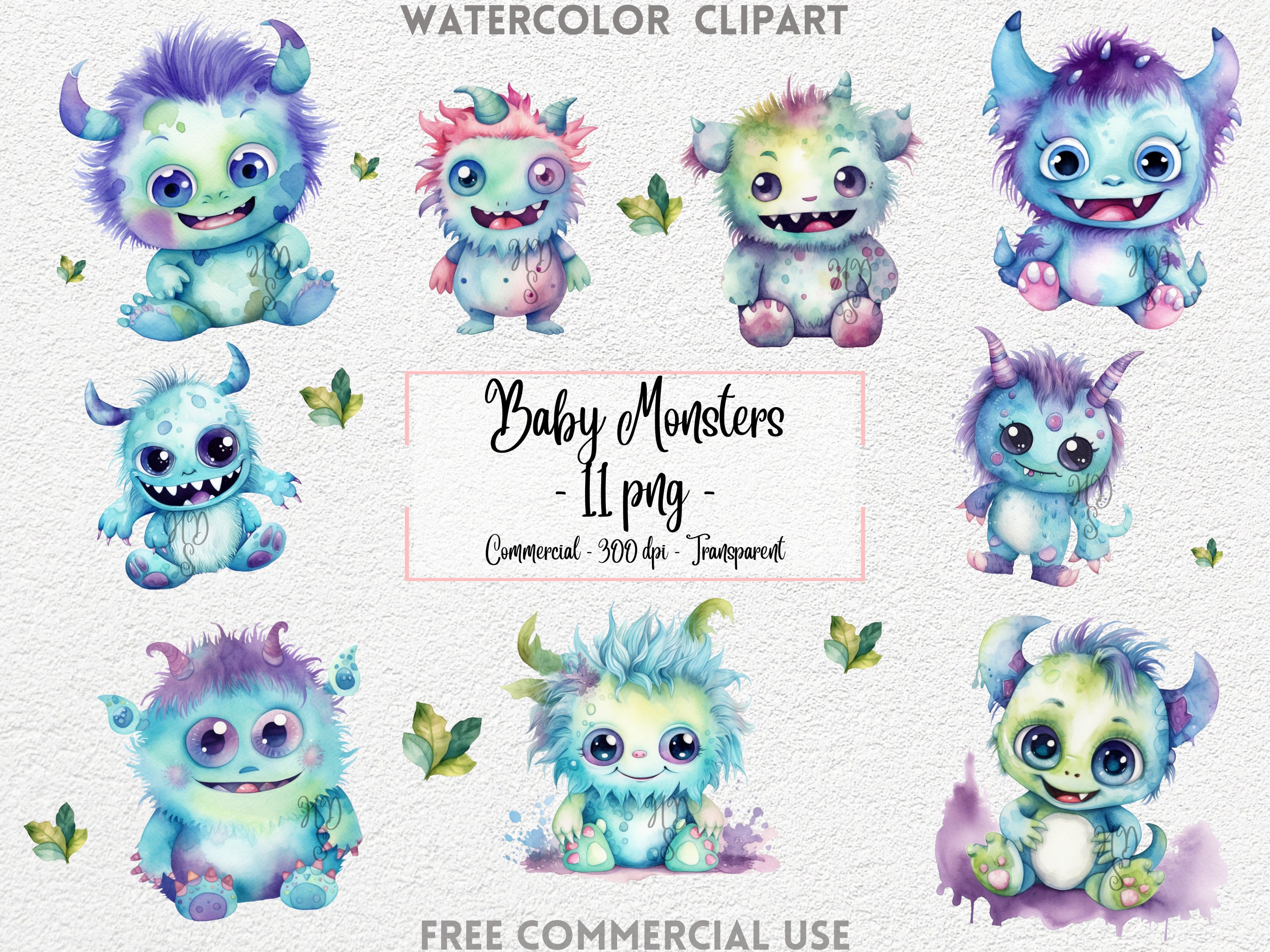 Cute Cartoon Baby Monsters