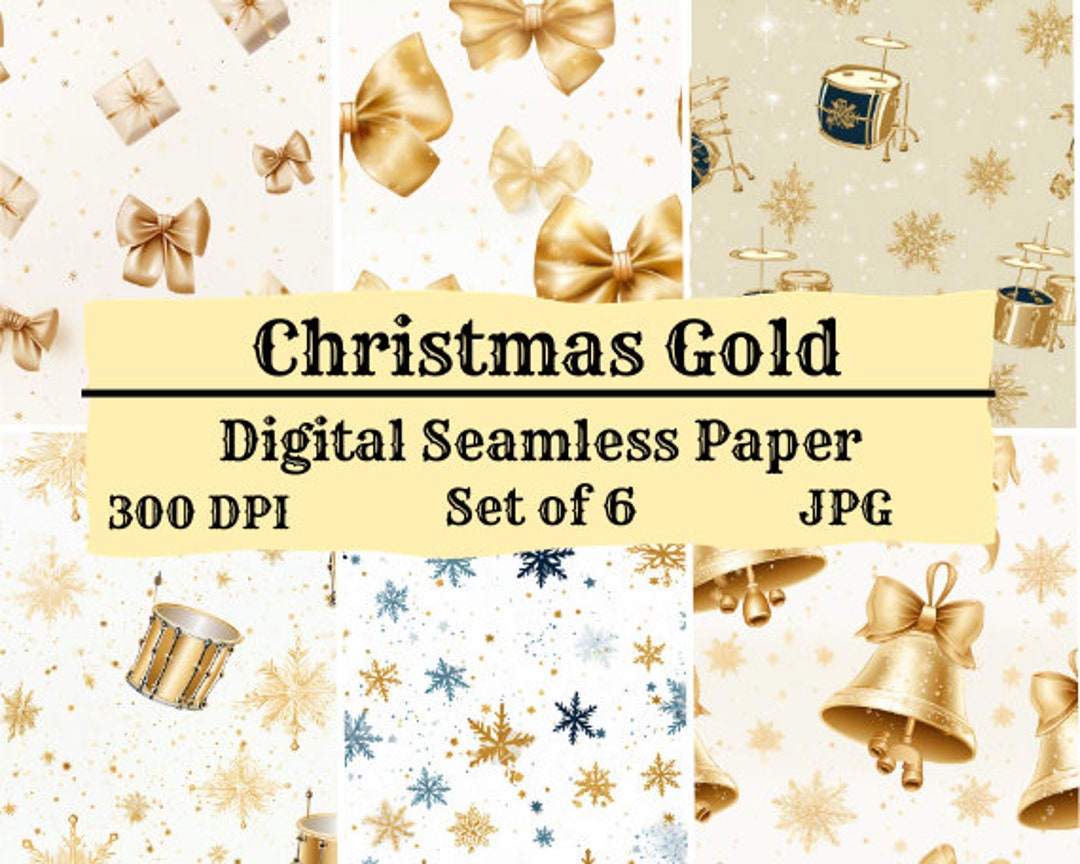 HOLIDAY PRINTABLE PAPER| Instant Digital Pattern| Christmas Paper ...