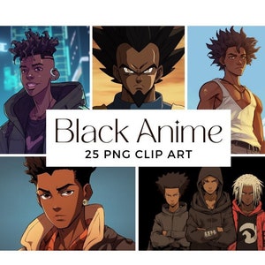 25 clipart PNG; Clip Art de anime preto etéreo: ilustrações digitais inspiradoras para seus projetos criativos, DOWNLOAD DIGITAL
