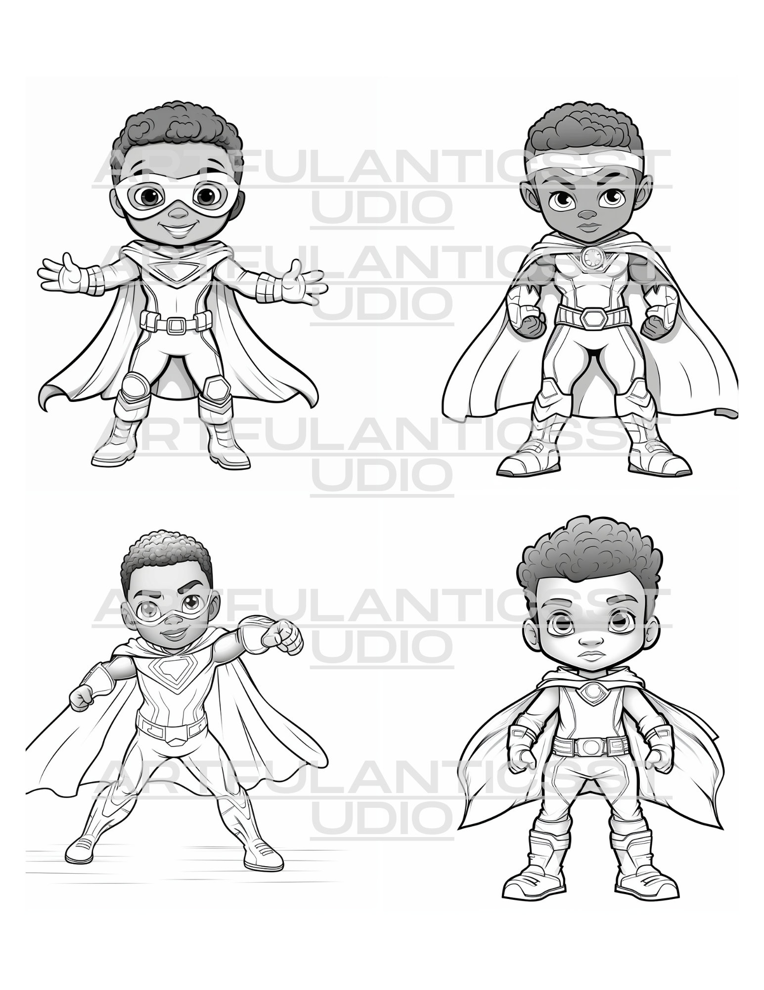 Black Superheroes Coloring Book: Celebrating Strength and Diversity for ...