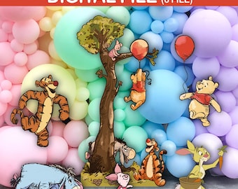 Winnie the Pooh & Friends big decor Cutout: Party Decor Digital File