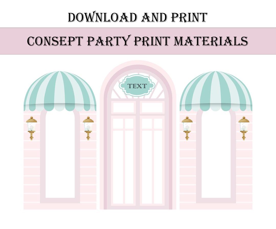 Download and Print Patisserie Concept Party Print Materials Aİ, EPS ...