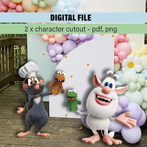 Booba Birthday Decor, Big Decor Groovy Cutout,booba Birthday