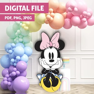 Big decor Minnie Mouse Theme Birthday, Cutout Minnie Mouse, Minnie Bityhday Party, Minnie Big Decor,DIGITAL FILE ONLY,