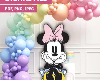 Minnie Mouse Birthday Party Decor: Large Cutout (Digital File Only)