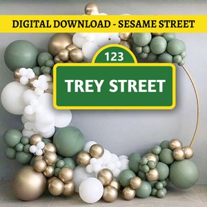 sesame street board, sesame street birthday party, sesame street decor, sesame street printable, digital download, pdf, png