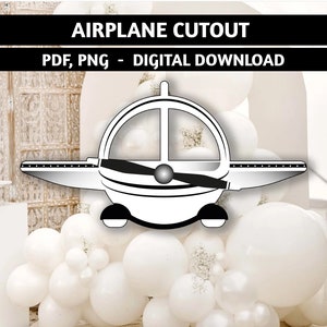 Big Decor  Airplane cutout, airplane babyshower, plane birthday party, digital download