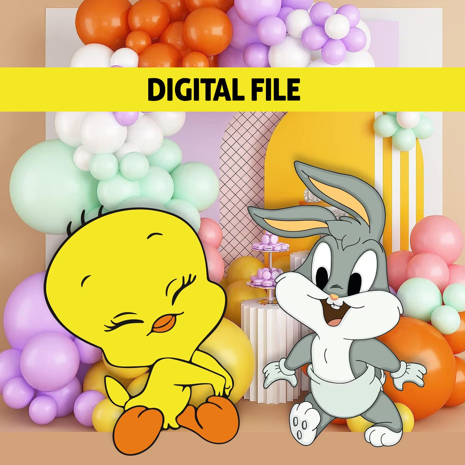 Bug Bunny Invitation - Etsy