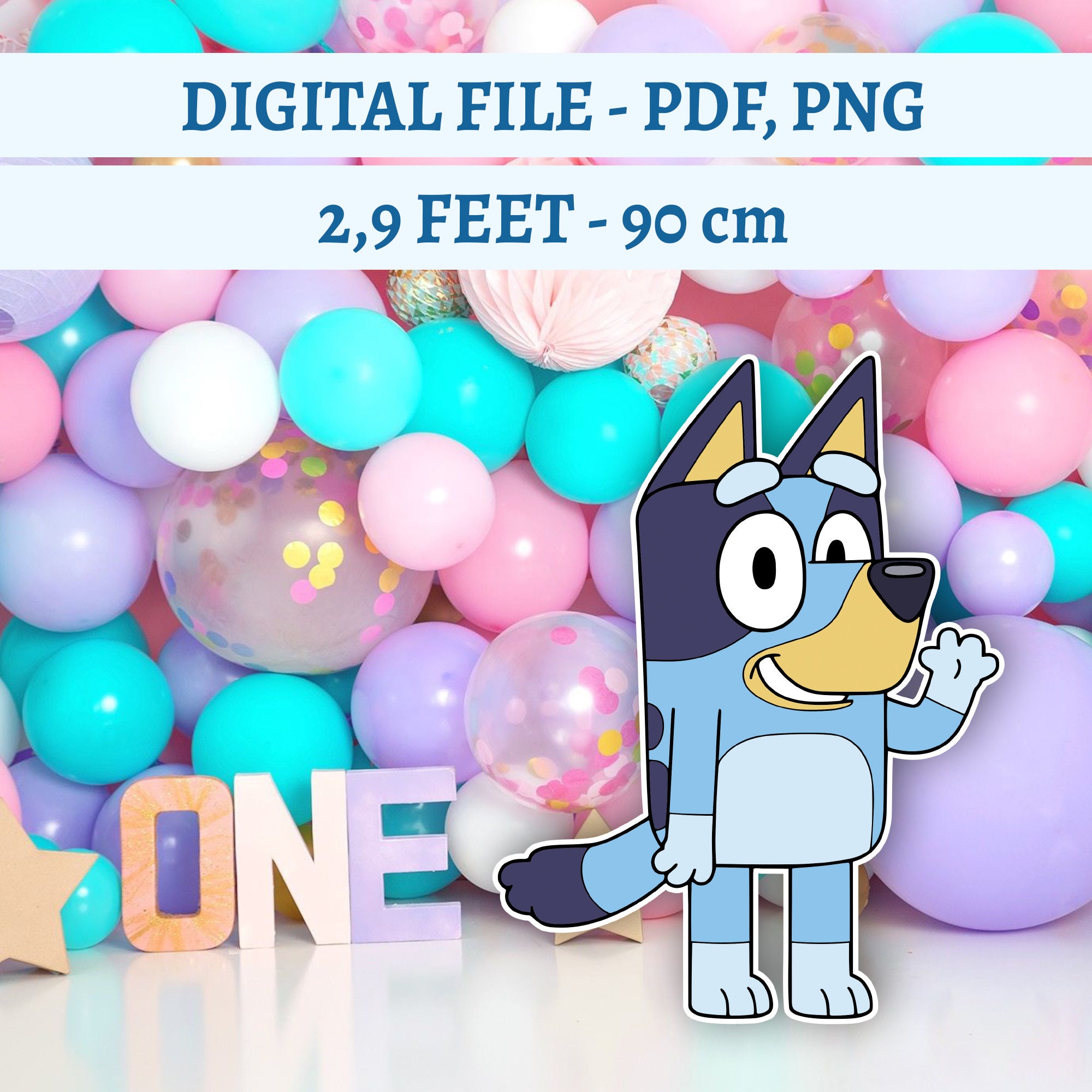 Complete Printable Editable Bluey Birthday Party Decoration and