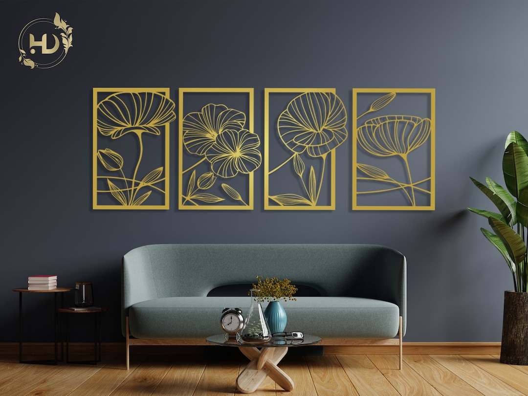 Flower Metal Wall Art, Flower Metal Wall Decor, Flower Wall Art, Flower